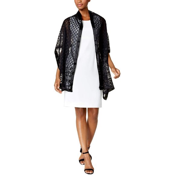 Inc International Concepts Chain Link Burnout Wrap in Black, Retail $38.50 - Picture 1 of 6